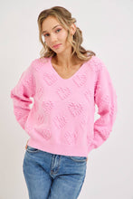Load image into Gallery viewer, Pink Heart Sweater