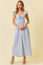 Load image into Gallery viewer, Blue Gauze Wide Leg Jumpsuit