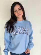 Load image into Gallery viewer, Blue Floral Mama Sweatshirt
