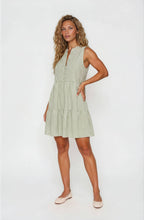 Load image into Gallery viewer, Sage Mini Button Down Dress