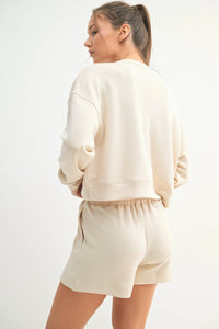 Black Laguna Dropped Shoulder Sweatshirt