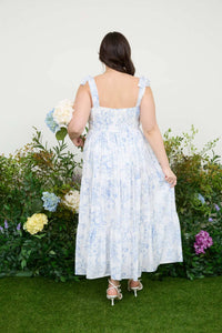 Blue Blossom Tiered Dress