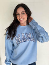 Load image into Gallery viewer, Blue Floral Mama Sweatshirt