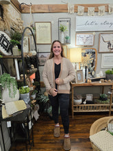 Load image into Gallery viewer, Camel Checkerboard Cardigan