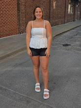 Load image into Gallery viewer, White Bubble Hem Tank