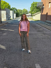 Load image into Gallery viewer, Vervet High Rise Animal Print Crop Wide Leg Jeans