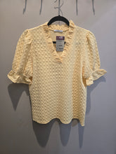Load image into Gallery viewer, Buttercup Textured Ruffle V-Neck Top