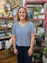 Load image into Gallery viewer, Denim Swiss Dot Top