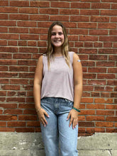 Load image into Gallery viewer, Mauve Stripe Tank Top