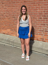 Load image into Gallery viewer, Royal Washed Cotton Gauze Ruffle Skirt