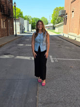 Load image into Gallery viewer, Slim Fit Button Front Denim Vest Top