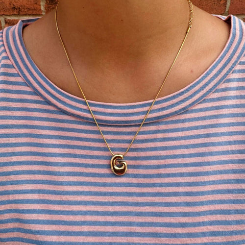 Balloon Letter Initial Necklace