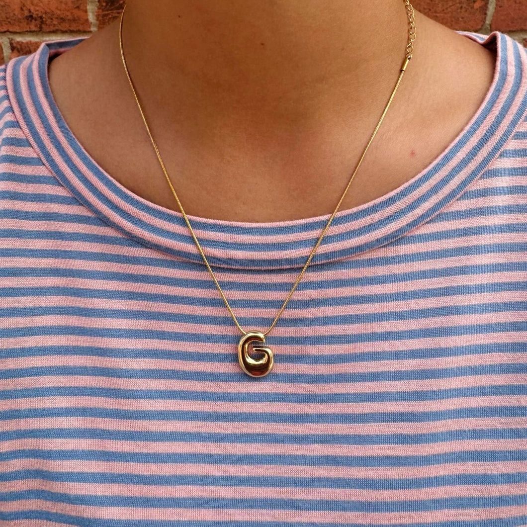 Balloon Letter Initial Necklace