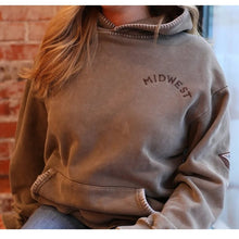 Load image into Gallery viewer, Brown Floral Back Midwest Hoodie