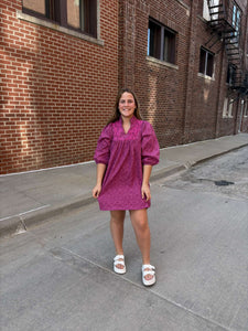 Magenta Lace Dress