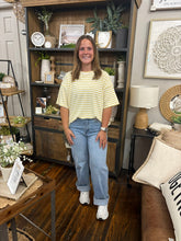 Load image into Gallery viewer, Yellow Stripe T-Shirt Top