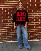 Load image into Gallery viewer, Gameday Patchwork Stitch Detail French Terry Top