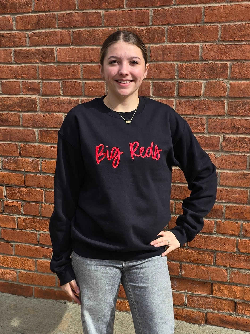 Embroidered Big Red Sweatshirt