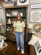 Load image into Gallery viewer, Yellow Polka Dot Boxy Tee Top