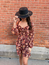 Load image into Gallery viewer, Burgundy Floral Mini Dress