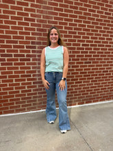 Load image into Gallery viewer, Green Sweet Stripe Tank