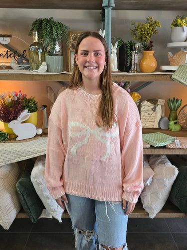Pink Bow Sweater
