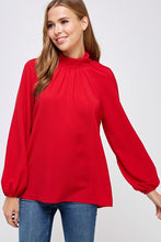 Load image into Gallery viewer, Red High Neck Top