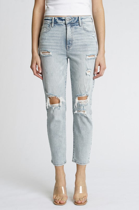 Eunina Tobi High Rise Mom Jean Crop