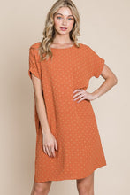 Load image into Gallery viewer, Apricot Swiss Dot Dress