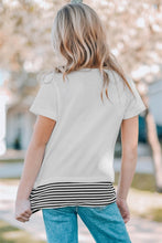 Load image into Gallery viewer, Girls Color Block Waffle Top