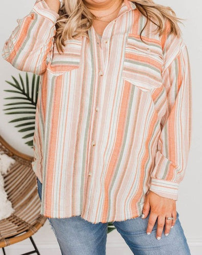 Striped Shirt with Chest Pockets