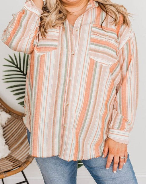 Striped Shirt with Chest Pockets