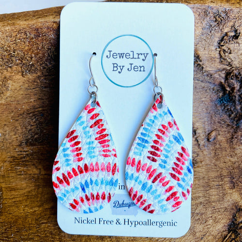 Patriotic Rainbow Medium Teardrop