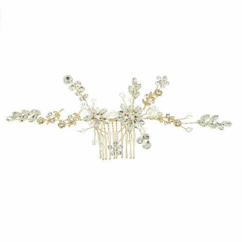 Crystal Flower Detail Comb