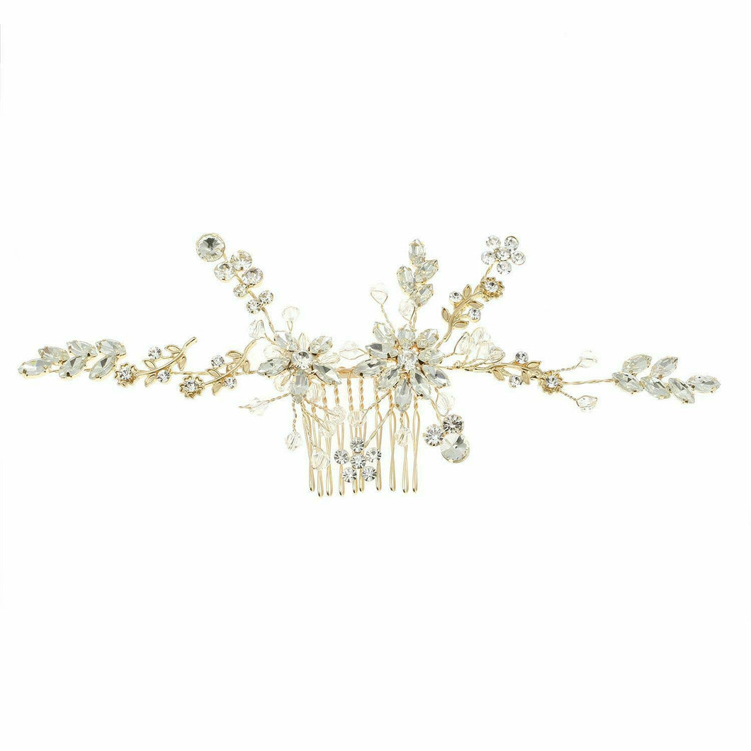 Crystal Flower Detail Comb