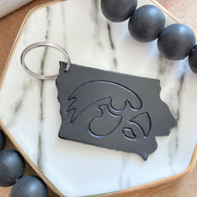 Load image into Gallery viewer, Iowa Hawkeyes Embossed Keychain