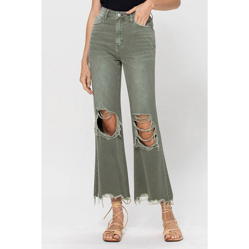 Vervet 90S VINTAGE CROP FLARE Army Green