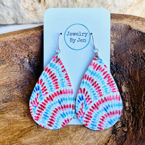 Patriotic Rainbow Large Teardrop