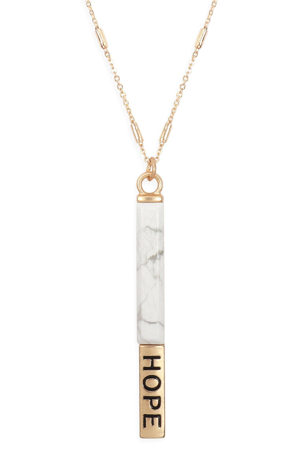 Hope Bar Pendant Necklace