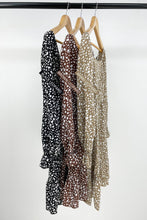 Load image into Gallery viewer, Black Leopard Square Neck Mini Dress