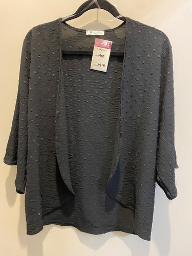Black Swiss Dot Cardigan