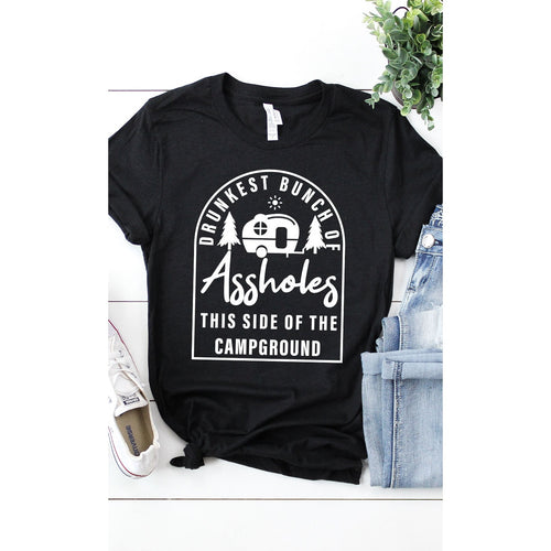 Drunkest Bunch of Assholes Camping Graphic Tee